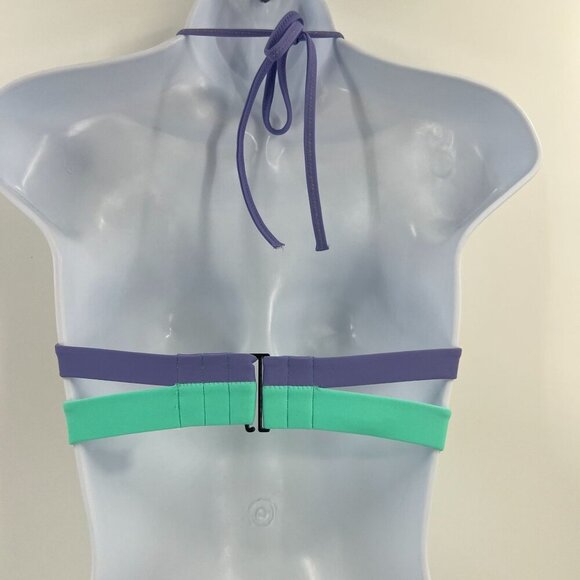 Victoria's Secret 32C/S Hottie Itsy Bikini Set Stripe Push-Up Neon Colorblock - Picture 12 of 15